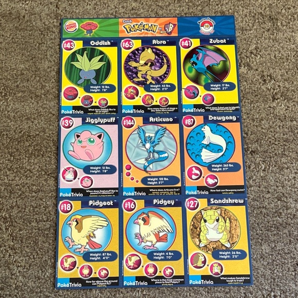 burger king Other - Pokemon Burger King Card Set- Master Trainer Collection Set